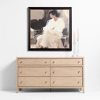 Keane 64" Weathered Natural Solid Wood 6-Drawer Dresser