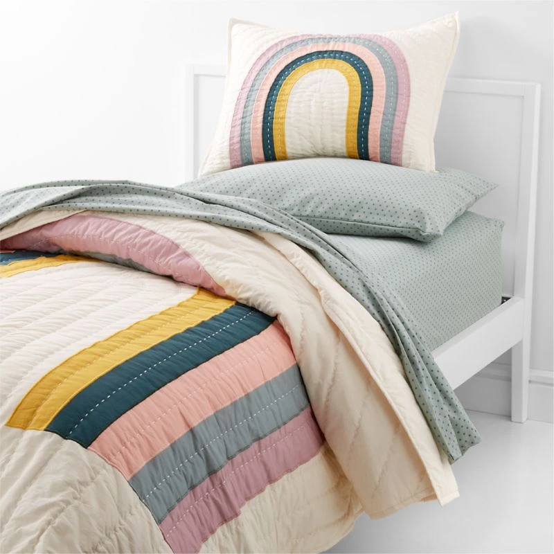 Modern Rainbow Kids Throw Pillow