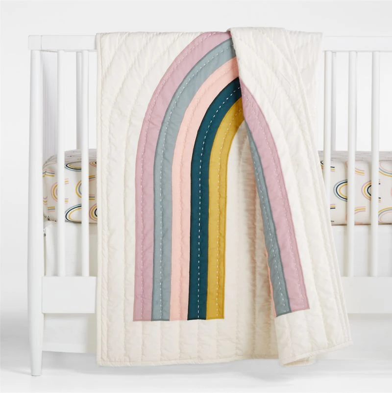 Stay Cool Asha Rainbow Organic Cotton Toddler Sheet Set