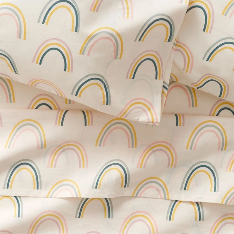 Stay Cool Asha Rainbow Organic Cotton  Kids Full Sheet Set