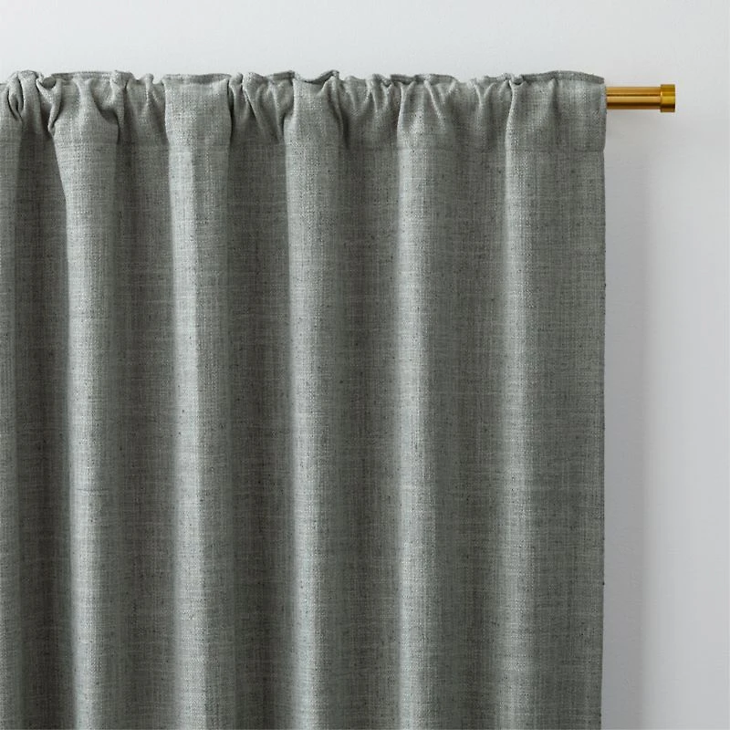 Ashbery Pebble Grey Window Curtain Panel 52"x84"