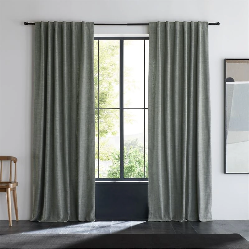 Ashbery Pebble Grey Window Curtain Panel 52"x84"