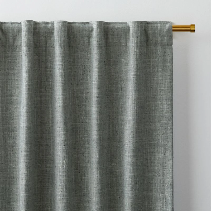Ashbery Pebble Grey Window Curtain Panel 52"x84"
