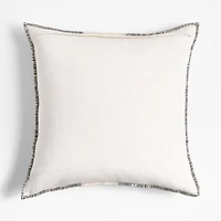 Ashi Painterly Organic Cotton 23"x23" Ink Black Throw Pillow Cover