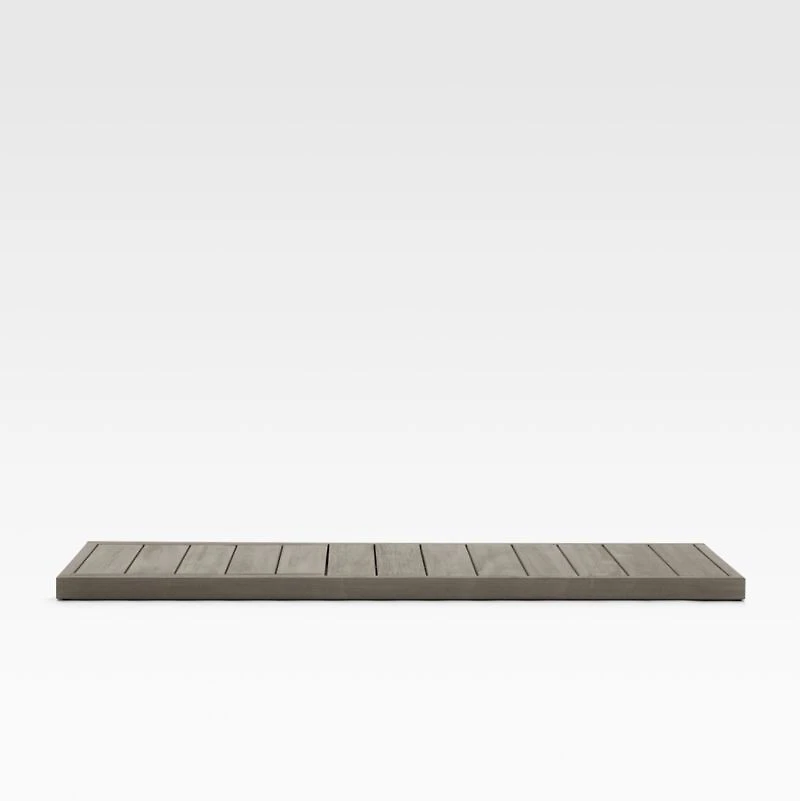 Ashore Grey Mahogany Wood Outdoor Chaise Lounge