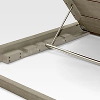 Ashore Grey Mahogany Wood Outdoor Chaise Lounge