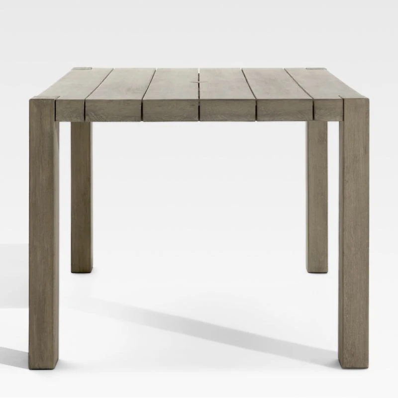 Ashore 82" Grey Mahogany Wood Outdoor Dining Table
