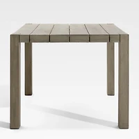 Ashore 82" Grey Mahogany Wood Outdoor Dining Table