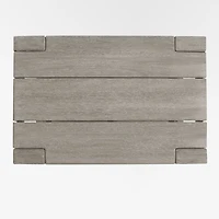 Ashore Grey Mahogany Wood Outdoor Drink Stand