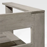 Ashore Grey Mahogany Wood Outdoor Lounge Chair
