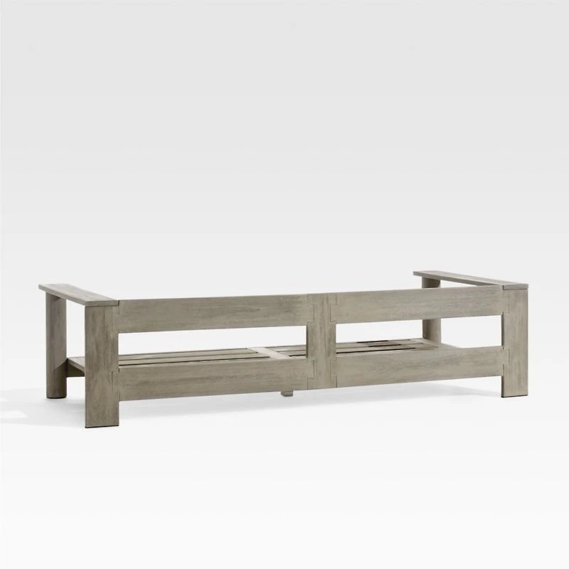Ashore Grey Mahogany Wood Outdoor Sofa
