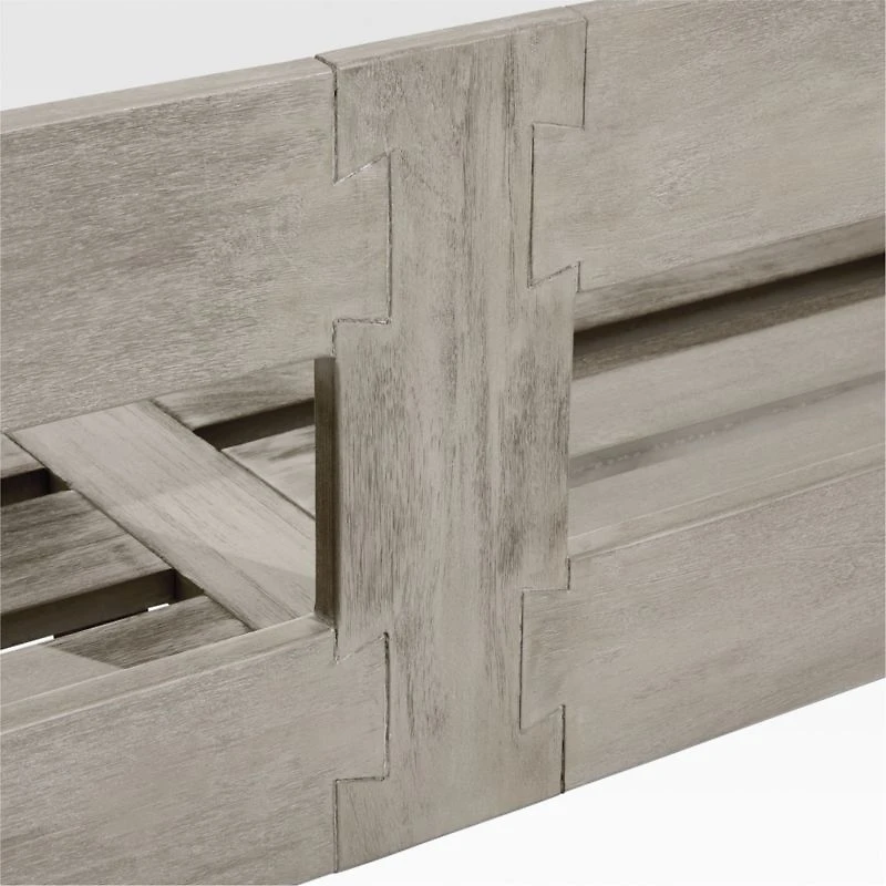 Ashore Grey Mahogany Wood Outdoor Sofa