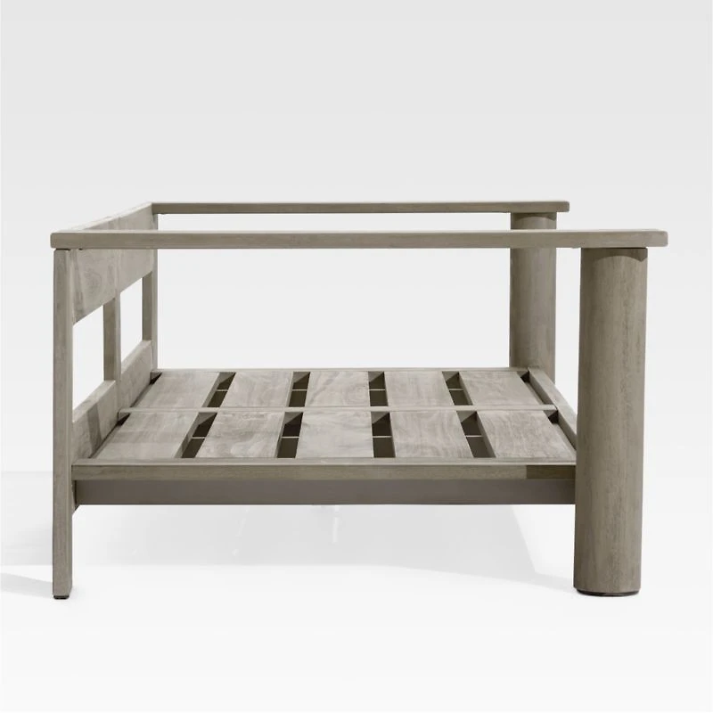 Ashore Grey Mahogany Wood Outdoor Sofa