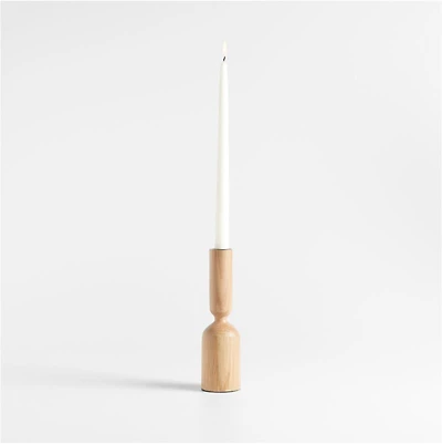 Asker Natural Wood Taper Candle Holder 8.5"