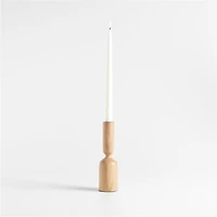 Asker Natural Wood Taper Candle Holder 8.5"