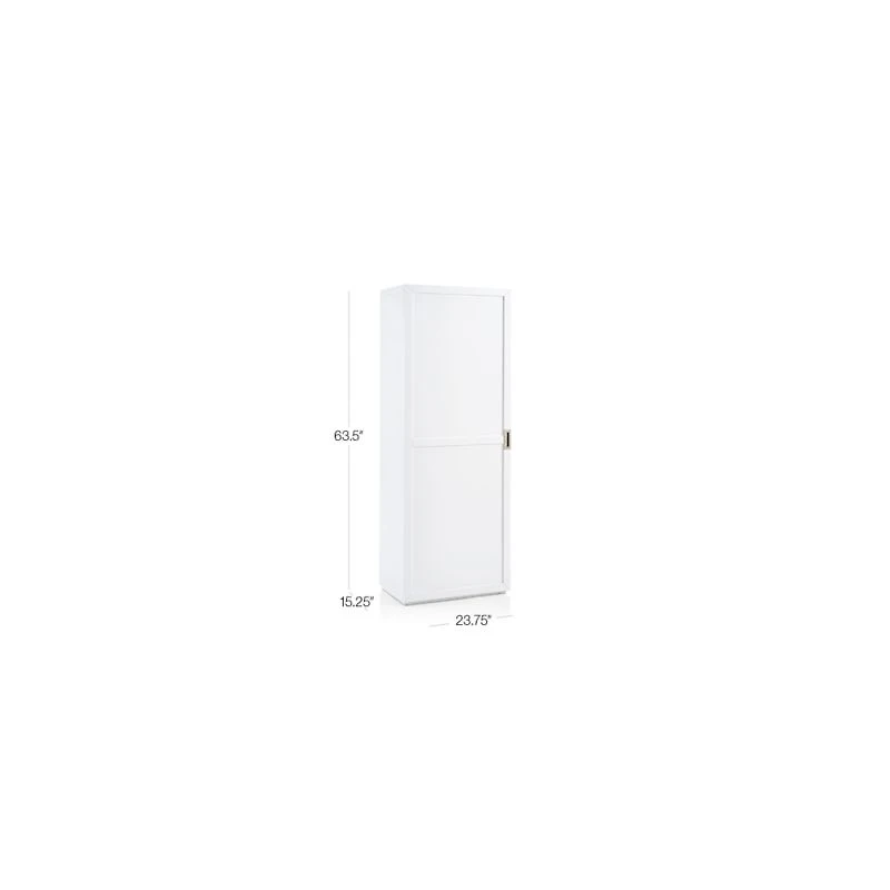 Aspect White Modular Bookcase with Wood Door
