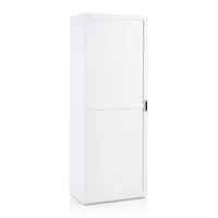 Aspect White Modular Bookcase with Wood Door