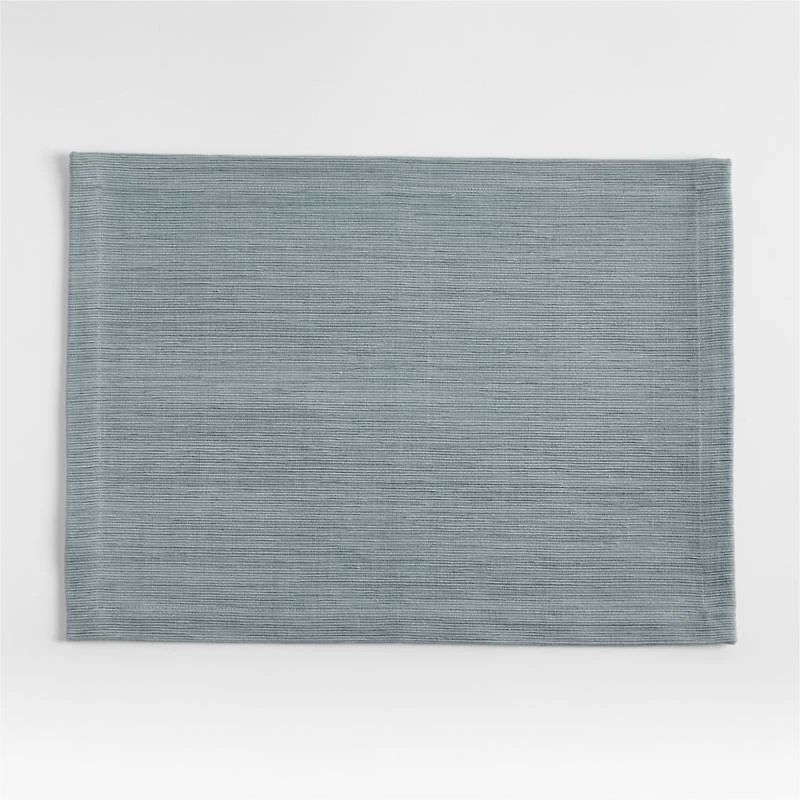 Aspen Rectangular Quiet Blue Cotton Placemat
