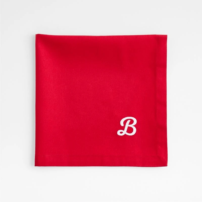 Aspen Cherry Red Organic Cotton Dinner Napkin