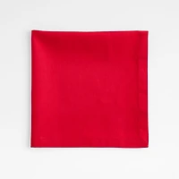 Aspen Cherry Red Organic Cotton Dinner Napkin
