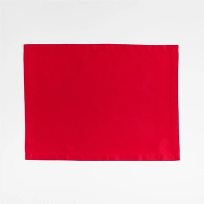 Aspen Cherry Red Organic Cotton Placemat