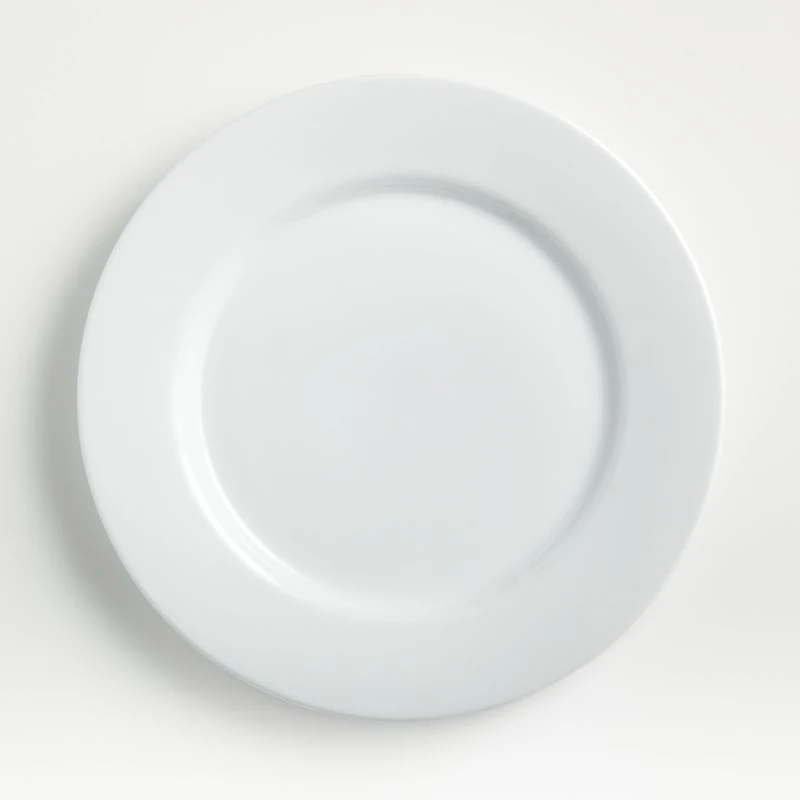 Aspen Rimmed Porcelain Dinner Plates, Set of 8