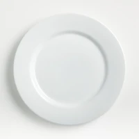 Aspen Rimmed Porcelain Dinner Plates, Set of 8