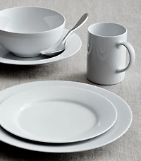Aspen Rimmed Porcelain Dinner Plates, Set of 8