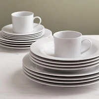 Aspen Rimmed Porcelain Low Bowls, Set of 8