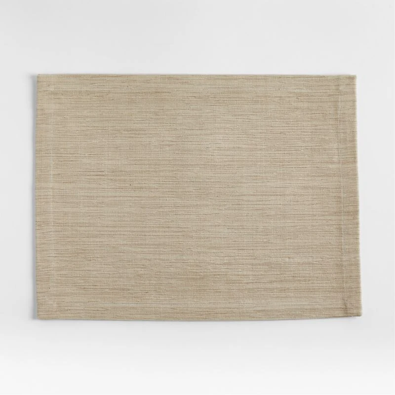 Grasscloth Rectangular Warm Natural Cotton Placemat
