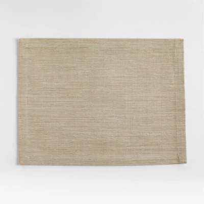 Grasscloth Rectangular Warm Natural Cotton Placemat