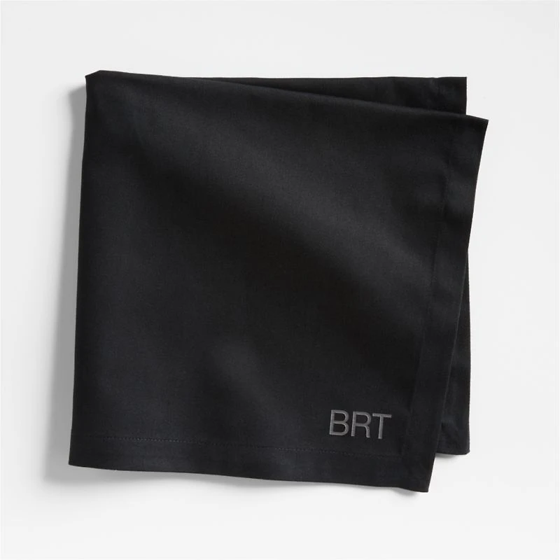 Aspen Ink Black Organic Cotton Napkin