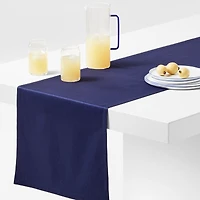 Aspen 120" Deep Indigo Organic Cotton Table Runner