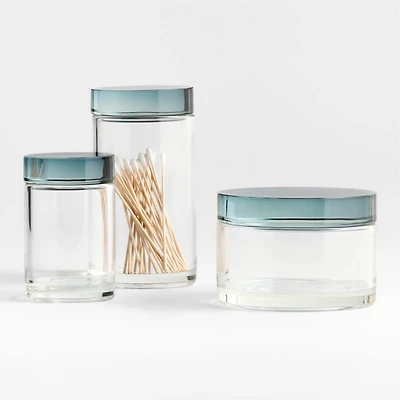 Astoria Glass Canisters, Set of 3
