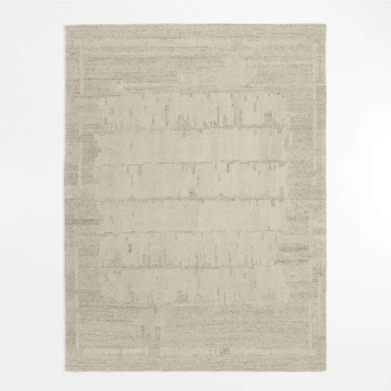 Athens Wool Hand-Tufted Grey Area Rug 8'x10'