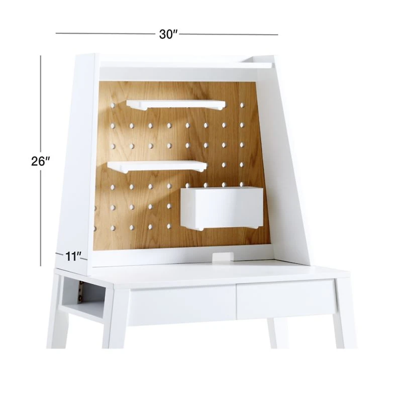 Atticus Kids White Desk Hutch