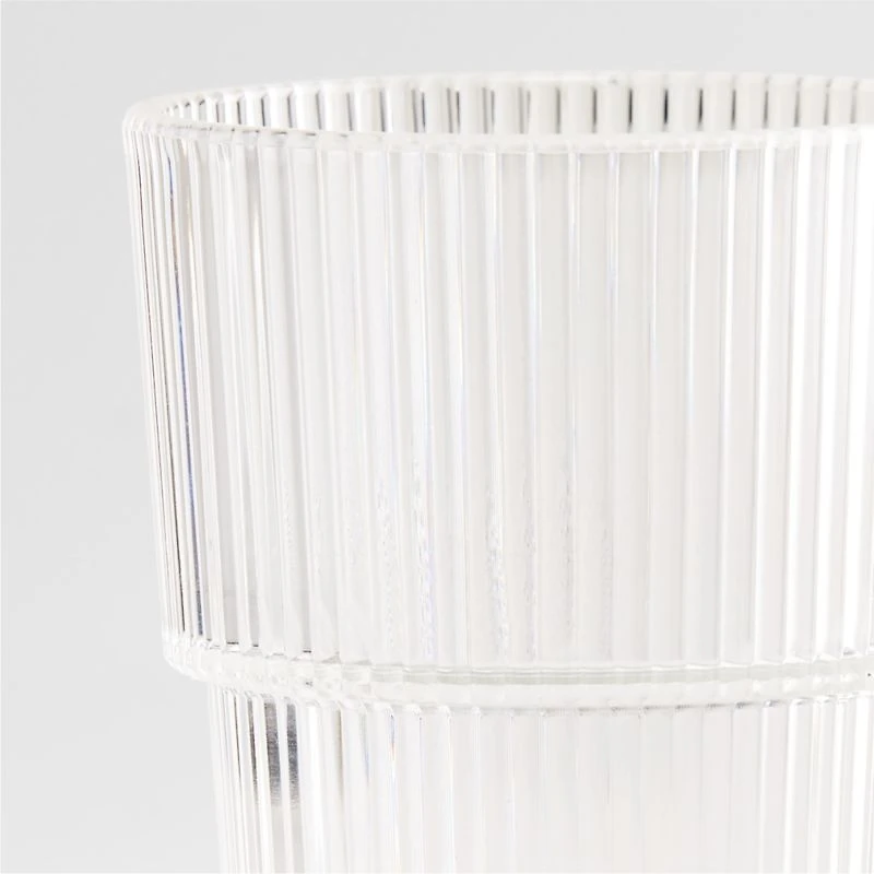 Atwell 11-Oz. Acrylic Stackable Ribbed Double Old-Fashioned Glass