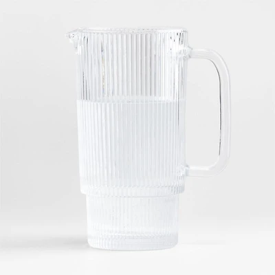 Atwell 52-oz. Ribbed Glass Pitcher