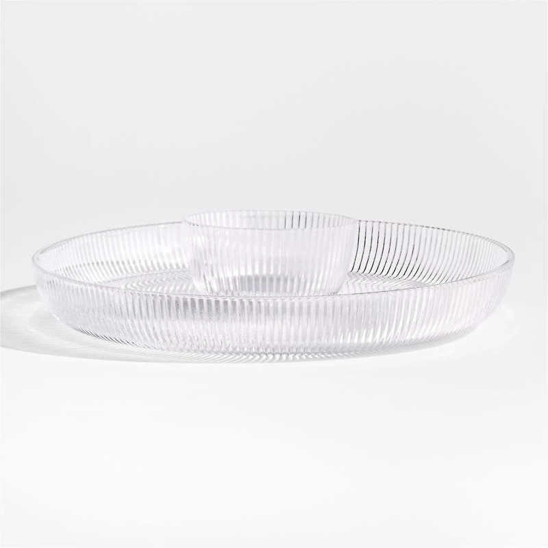 Atwell Glass Chip and Dip with Mini Bowl