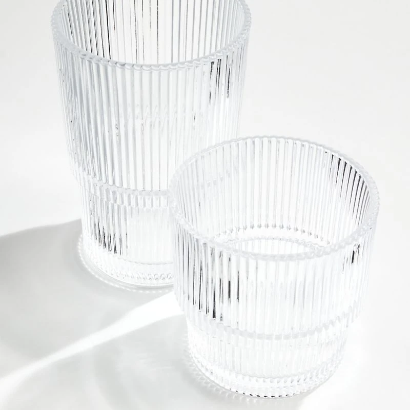 Atwell 11-Oz. Stackable Ribbed Double Old-Fashioned Glass