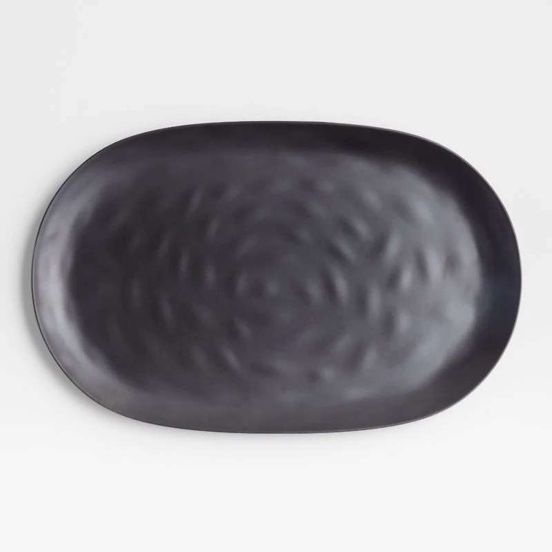Audley Dark Grey Bamboo Melamine Serving Platter