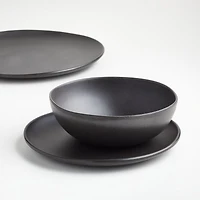 Audley Grey Outdoor Bamboo and Melamine Dinner Plate