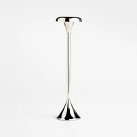 Aura Small Nickel Cast Brass Taper Candle Holder 12 by Daniel Humm