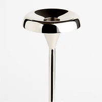 Aura Small Nickel Cast Brass Taper Candle Holder 12 by Daniel Humm