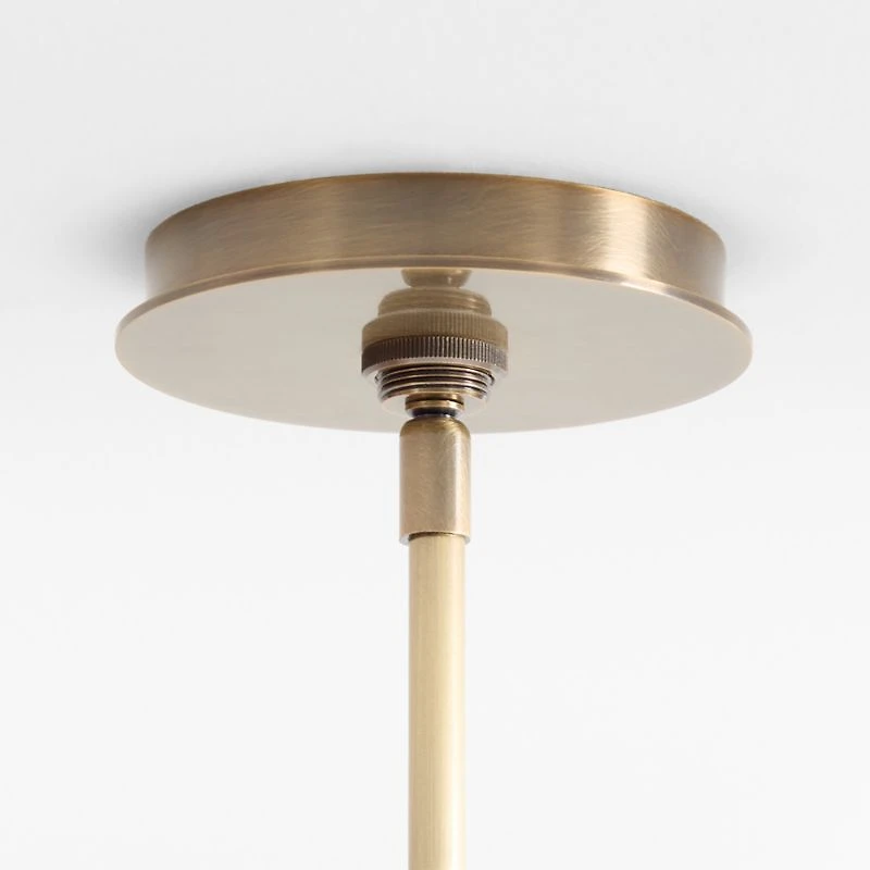 Aurora Brass & Glass Chandelier Light 31.5"
