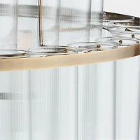 Aurora Brass & Glass Chandelier Light 31.5"