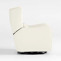 Aurora Cream Nursery Electronic Power Recliner with Night Light