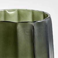 Renata Large Dark Green Glass Vase 11"