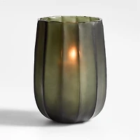 Renata Large Dark Green Glass Vase 11"
