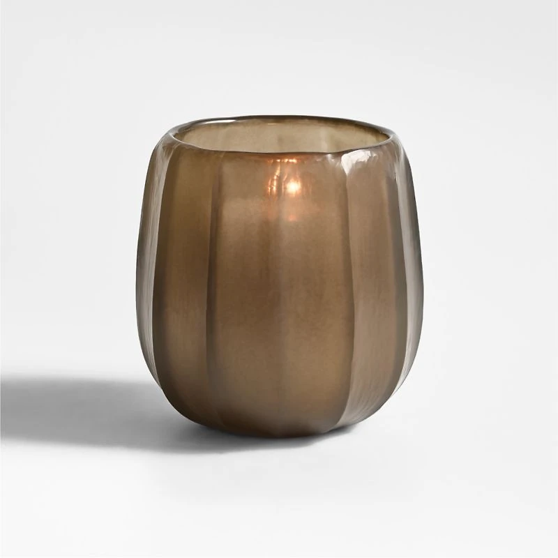 Renata Small Khaki Glass Vase 6"